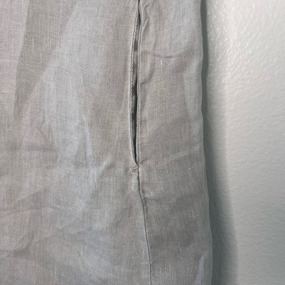 JAMES PERSE Linen Tunic Dress Gray Size 0 Short Sleeve Casual Everyday - Picture 5 of 9